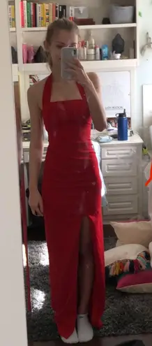 Nookie Red "Boulevard Gown" Maxi Dress size XS