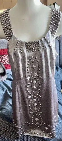 ECI NWT New York Knee-length Slvlss Gold Dress, SZ 10