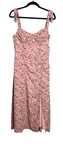 ASTR The Label Floral Midi Dress Size L Coquette Underwire Babydoll Fairy Pink Size L