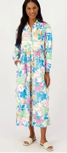 Tolani Collection Martina Tropical Print Maxi Dress M NWT