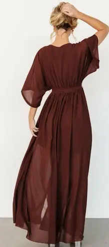 Baltic Born Kia Kimono Mahogany Brown Maxi Dress