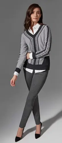 Per Se by Carlisle Charcoal Grey Side Zipper Dress Pants Ankle Zipper Size 10