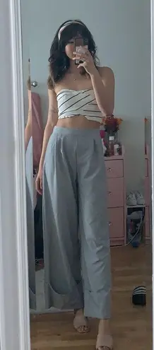 Blue striped wide legged pants Size 25