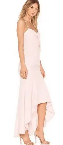 Likely Calhoun Dress Women’s Size 0 Pink Asymmetrical Midi Gown Knotted Bust