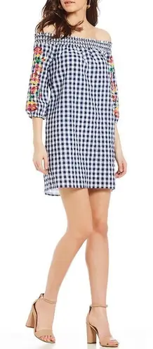 Skies Are Blue ✨Smocked Off the Shoulder Floral Embroider Dress✨