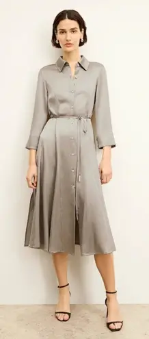 MM.LaFleur The Pepper Dress Minimalist Old Money Washable Silk Charmeuse Dune M