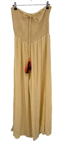 Beaches & Boho Summer Strapless Jumpsuit Tube Top Wide Leg Cover