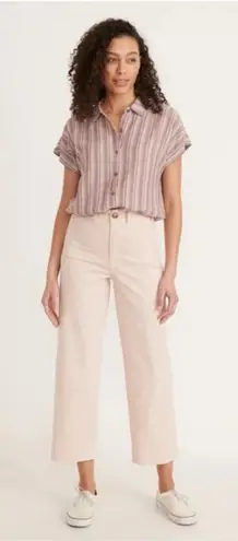 Marine layer Bridget Slim Wide Leg Crop Pants in Peach Whip Size 4 - Image 1