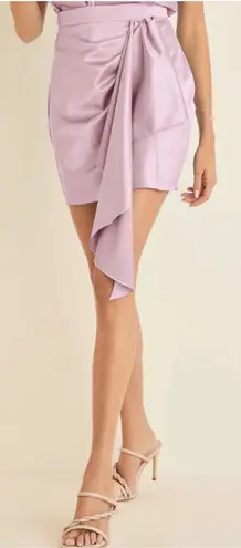 Venus  light pink cascading ruffle satin mini skirt size 4