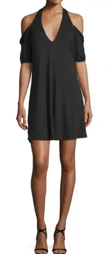 Haute Hippie Haute Hippie Cold-Shoulder Jersey Mini Dress Black