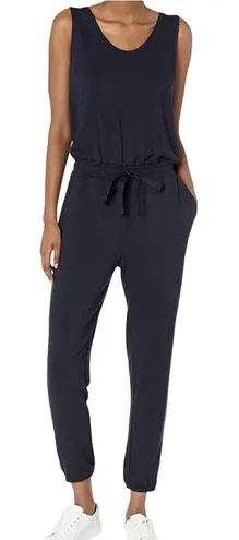 ER Daily Ritual Jumpsuit Sleeveless Drawstring Waist Black Casual Size S