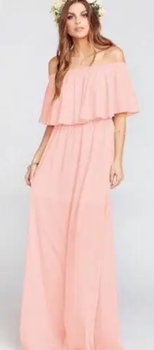 Show Me Your Mumu NWT  Frosty Pink Hacienda Maxi Dress NWT Small off shoulder