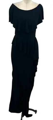 Rickie Freeman For Teri Jon Dress Formal Gown Ruffle Off