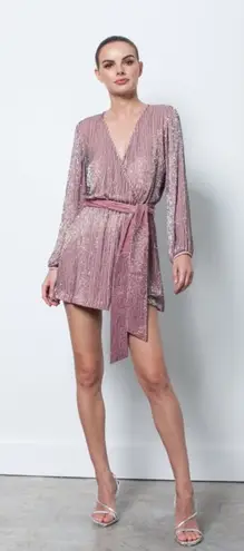 Karina Grimaldi Garda beaded mini dress with velvet belt XS