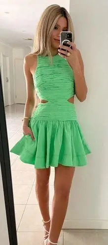 AJE INTROSPECT CUT OUT MINI DRESS GREEN SIZE 6EU 2 US. $525