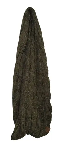 CC Cable Knit Speckled Infinity Scarf Green preppy Women's Fashion Accessories