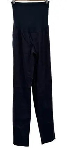 A pea in the pod A Pea in the Pod Maternity Navy Blue Pull On Stretchy Bootleg Pants Size L - Image 1