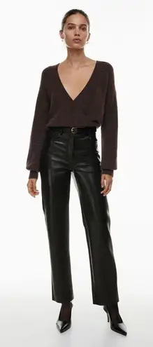 Wilfred NEW Aritzia The Melina High-waisted Vegan Leather Pants Black