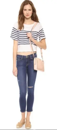 Frame Le Skinny de Jeanne Crop Jeans Size 26 Denim Blue in Latigo Canyon