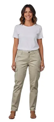 JJILL CHINO CARGO SOAPSTONE PANTS PLUS SIZE 16 Tan