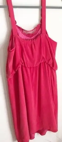 Tibi NY smoked silk pink mini dress