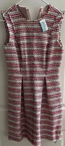 Rebecca Taylor NWT  Tweed Dress Sz2 Red, cream, black