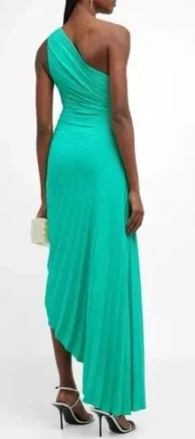 ALC Frank A.L.C. Green Mint Delfina One Shoulder Pleated Side Cutout Dress size 12 NWT