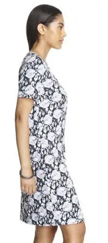 Joe Fresh 💋 Floral Black & White Shift Dress Size M