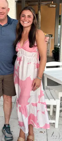 H&M Colorful Floral Tie Strap Sun Dress