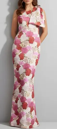 SACHIN & BABI Chelsea One Shoulder Bow Gown, Campo Di Fiore, 2 (US) Pink