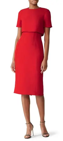 Jason Wu Red Popover Sheath Dress Size 8