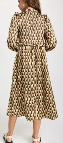 New KITRI Savannah Chocolate Tile Midi Dress sz US 2