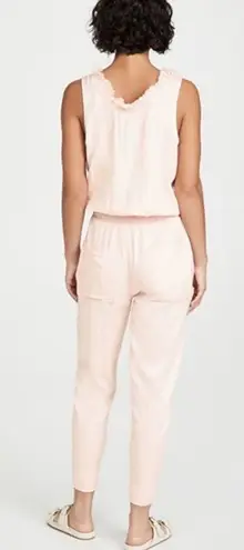 Ramy Brook NEW! Powder Pink Ray Jumpsuit Fringe Neckline Ankle Cuffs Size XS