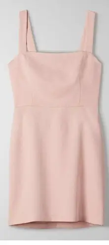 Wilfred Aritzia  Aperture Tie Back Mini Dress Square Neck in Petal Pink Size 6