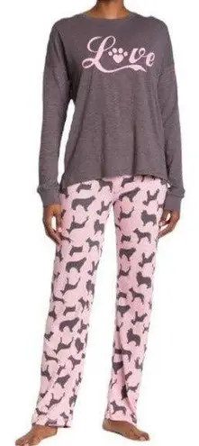 NWT COZY ZOE Love Dogs Long Sleeve Pajamas set/ Size Small Pink