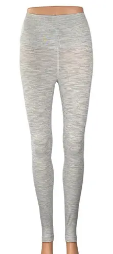 Lululemon Women's Light Gray Mid Rise Yoga Workout Athletic Legging Pants Size 2