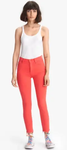 Mother The Stunner Ankle Fray in Play Date Tomato Red Size 26