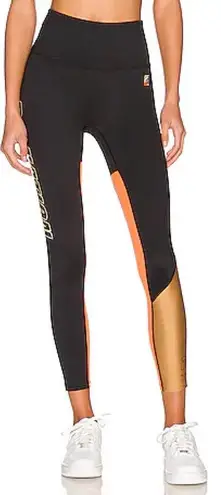 PE Nation High Rise Logo 7/8 Athletic Workout Leggings Gym Pant Activewear Small Black