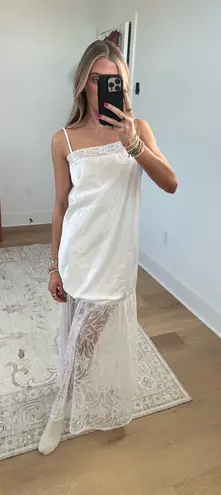Hypeach white lace trim maxi dress Size XS