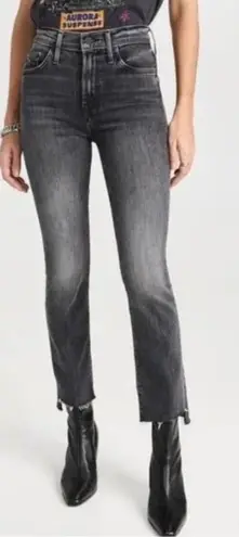 MOTHER The Insider Crop Step Fray Jeans in Save Your Soul Size 25 Gray