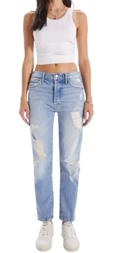 MOTHER Denim MOTHER Superior trickster ankle jeans icy confession Distressed Light Wash 28