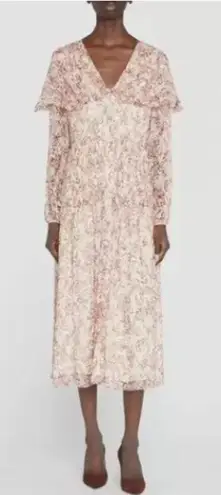 Jason Wu Silk Long Vneck Cape Dress Size 6