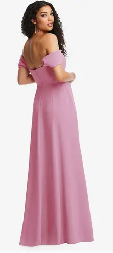 Dessy Collection Vivian Diamond Pink Evening Gown