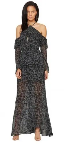 Bec & Bridge Black Stargazer Maxi Dress Size 2 Cut Out Semi Sheer Whimsigoth