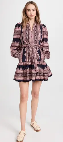 Sea New York Suzie Long Sleeve Print Dress with Belt | S Blue