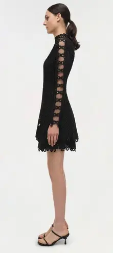Simkhai Signature Joy Guipure Lace Mini Dress Black size 4