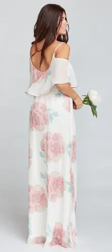 Show Me Your Mumu  Caitlin Ruffle Maxi Dress in Wedding Bells Floral XXS NWT