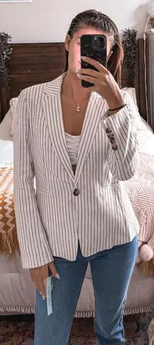 Antonio Melani White Striped Blazer 