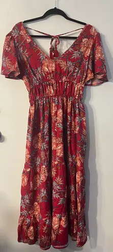 Band Of The Free Abilene V Neck Floral Maxi Dress BoHo Sz Small NWT