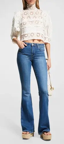 L'Agence L’AGENCE Bell High Rise Flare Jeans High Waist Slim Fit Medium Wash Size 31